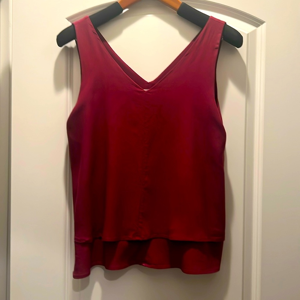 Loft V-neck double tier top.